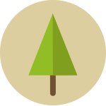 Green energy tree icon